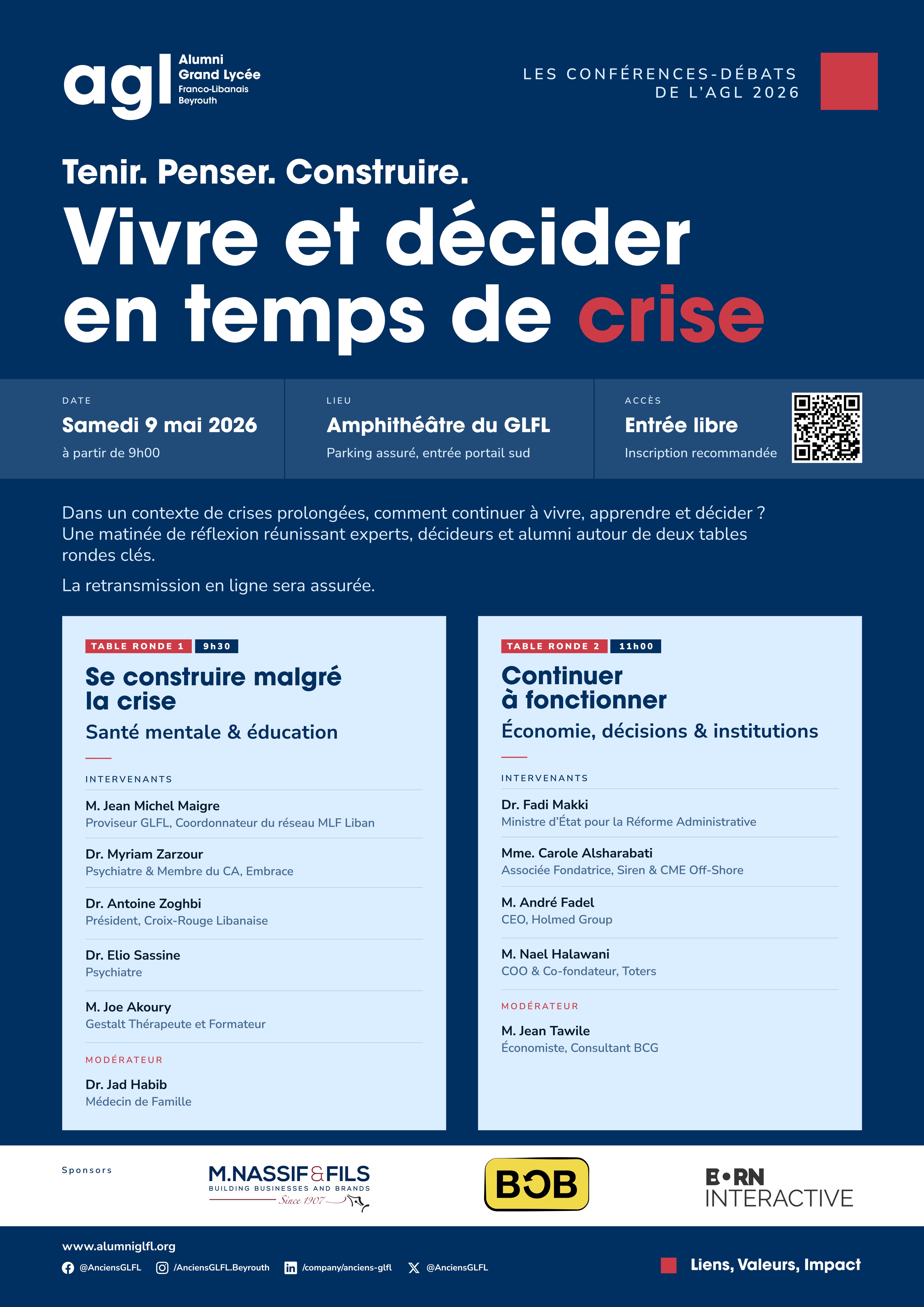 AGL Conferences Débats Poster